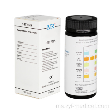 Ujian Urine Ketone Strip Urinaliss Reagent Jalur Ujian